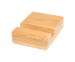 Bamboo phone stand with ergonomic viewing angle colour wood