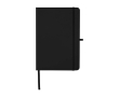 Recycled paper notebook with hard cover, A5, ruled pages colour black