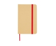 Hardcover recycled paper notebook with ribbon, A6, plain pages colour red