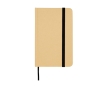 Hardcover recycled paper notebook with ribbon, A6, plain pages colour black