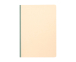 Soft cover notebook, sugarcane paper, RPET, A5, ruled pages colour pastel green