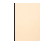 Soft cover notebook, sugarcane paper, RPET, A5, ruled pages colour black