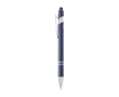 Recycled aluminium pen with silver finish, black ink colour navy-blue