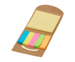 Mini sticky notes block, 125 small coloured notes, 25 large notes colour natural