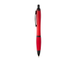 Recycled plastic pen, black details, black ink colour red