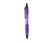 Recycled plastic pen, black details, black ink colour purple