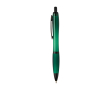 Recycled plastic pen, black details, black ink colour green