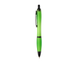 Recycled plastic pen, black details, black ink colour lime