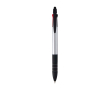 3-in-1 pen with stylus and 3 ink colours in metallic finish colour silver