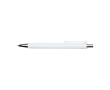Recycled plastic ballpoint pen with black semi-gel ink 0.7 mm colour white