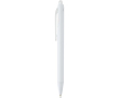 Double-injection recycled plastic ballpoint pen with blue ink colour white