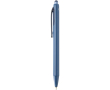 Double-injection recycled plastic ballpoint pen with blue ink colour navy-blue