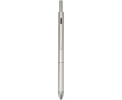 4-in-1 stainless steel pen with mechanical pencil and multiple inks colour silver