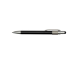 Ballpoint pen with stylus tip and rotating spinner, blue ink colour black