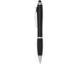 Twist ballpoint pen with stylus and soft grip, black ink colour black