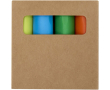 Set of 4-colour mini highlighters in kraft box colour mixed
