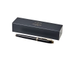 Bicolor metallic pen with golden finish blue ink, Parker IM Gold colour black