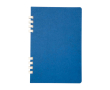 A5 hardback recycled paper notebook with spiral binding, lined pages colour navy-blue