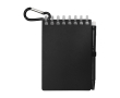 Mini spiral-bound notebook with black ink pen colour black