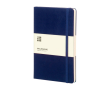 Moleskine large-format notebook with elastic closure, ruled pages colour ultramarine blue