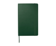 Moleskine large-format notebook with elastic closure, ruled pages colour green