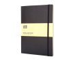 Moleskine Classic soft cover notebook with elastic closure, ruled pages colour black