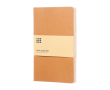 Moleskine Cahier notebook with cardboard cover and inner pocket, lined pages colour brown