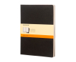 Moleskine Cahier Journal notebook with rounded corners, ruled pages colour black