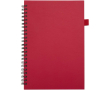A5 hard cover synthetic leather spiral notebook with ruled pages JournalBooks colour red