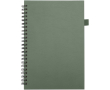 A5 hard cover synthetic leather spiral notebook with ruled pages JournalBooks colour marbled green