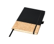 Elegant notebook with cork cover, A5 lined pages colour black