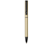 Recycled aluminium pen with twist mechanism and blue ink colour gold