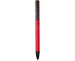 Recycled aluminium pen with twist mechanism and blue ink colour red