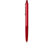 Recycled aluminium ballpoint pen with soft rubber grip, blue ink colour red