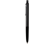 Recycled aluminium ballpoint pen with soft rubber grip, blue ink colour black