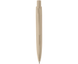 RCS recycled plastic mini ballpoint pen with blue ink colour brown