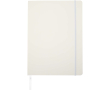 A4 hardback notebook with elastic closure and synthetic leather, ruled pages colour white