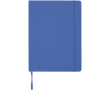 A4 hardback notebook with elastic closure and synthetic leather, ruled pages colour royal blue