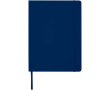 A4 hardback notebook with elastic closure and synthetic leather, ruled pages colour navy-blue