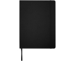 A4 hardback notebook with elastic closure and synthetic leather, ruled pages colour black