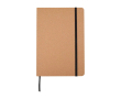 Hardcover notebook with stone paper, A5, ruled pages colour beige