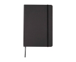 Hardcover notebook with stone paper, A5, ruled pages colour black