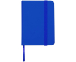 A7 hardback notebook with faux leather cover, elastic closure and lined pages colour royal blue