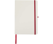 A5 hardback notebook with elastic closure and soft-touch finish, lined pages colour red