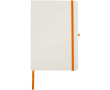 A5 hardback notebook with elastic closure and soft-touch finish, lined pages colour orange