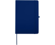 A5 hard cover synthetic leather notebook with ruled pages colour navy-blue