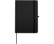 A5 hard cover synthetic leather notebook with ruled pages colour black