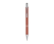 Aluminium pen with soft-touch coating, black ink colour salmon