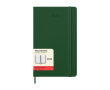 Leather-look paper diary with daily view and hard cover Moleskine colour green