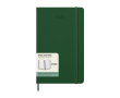 12-month weekly planner in leather-look paper with hard cover Moleskine colour green